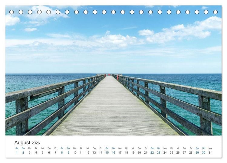 Produktbild: Deutsche K&uuml;ste - Nordsee und Ostsee (Tischkalender 2026 DIN A5 quer), CALVENDO Monatskalender