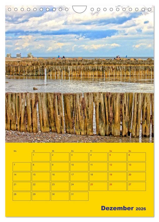Produktbild: Sehnsucht nach Meer - Ostsee (Wandkalender 2026 DIN A4 hoch), CALVENDO Monatskalender