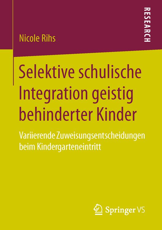 Produktbild: Selektive schulische Integration geistig behinderter Kinder