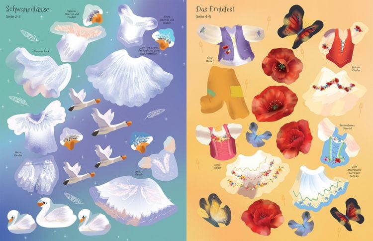 Produktbild: Meine glitzernden Anziehpuppen-Stickerb&uuml;cher mini: Magische Welten