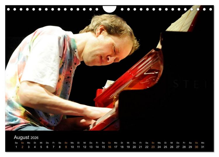 Produktbild: Jazz Pianisten 2026 (Wandkalender 2026 DIN A4 quer), CALVENDO Monatskalender