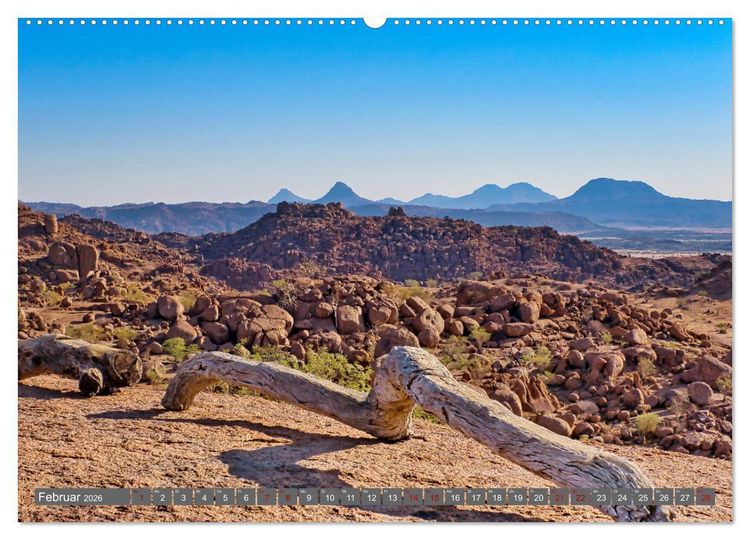Produktbild: Namibia &ndash; Faszination Damaraland und Spitzkoppe (hochwertiger Premium Wandkalender 2026 DIN A2 quer), Kunstdruck in Hochglanz
