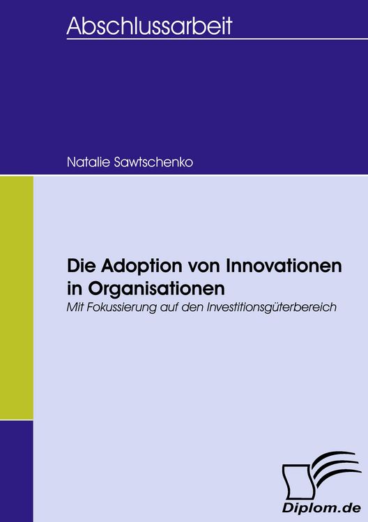 Produktbild: Die Adoption von Innovationen in Organisationen