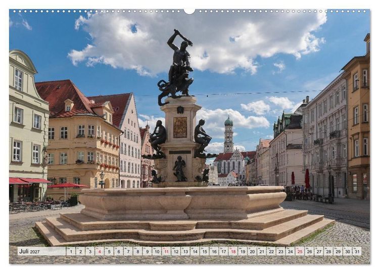 Produktbild: Augsburg - Bayerische Weltstadt mit Herz (Wandkalender 2027 DIN A2 quer), CALVENDO Monatskalender