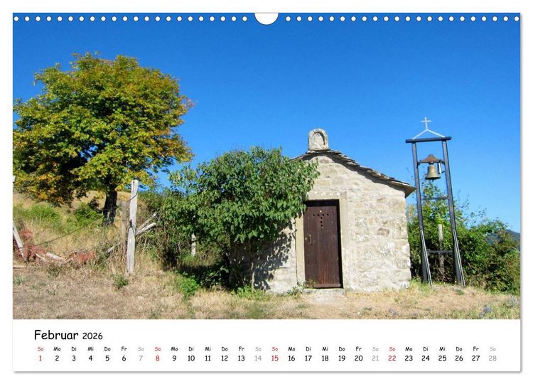 Produktbild: Franziskusweg - Camino di Assisi (Wandkalender 2026 DIN A3 quer), CALVENDO Monatskalender