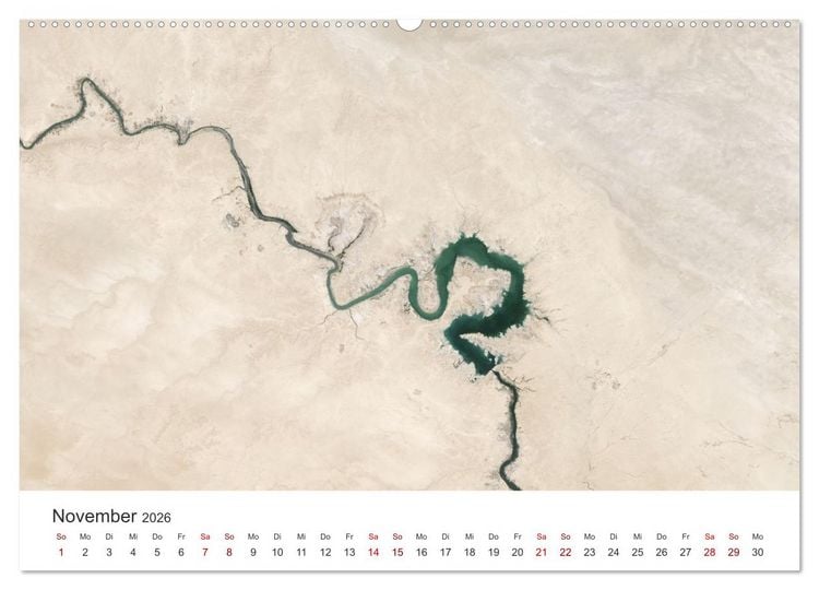Produktbild: Satellitenbilder - Spektakul&auml;re Aufnahmen aus dem Weltall (hochwertiger Premium Wandkalender 2026 DIN A2 quer), Kunstdruck in Hochglanz