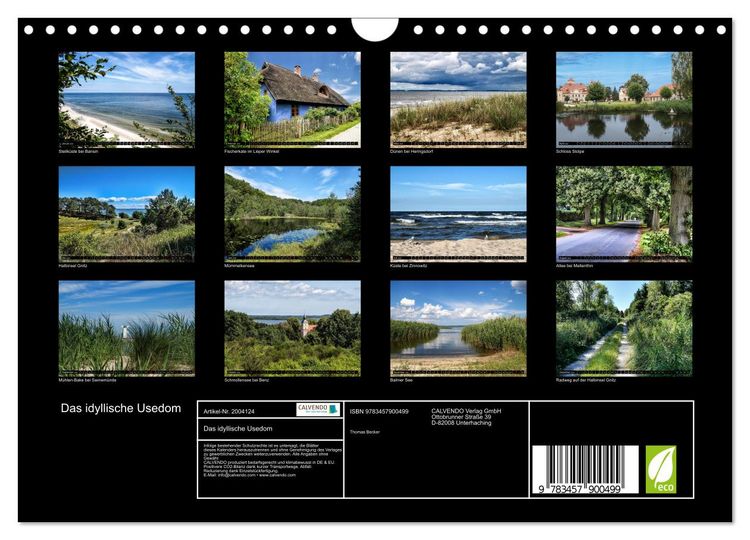 Produktbild: Das idyllische Usedom (Wandkalender 2026 DIN A4 quer), CALVENDO Monatskalender