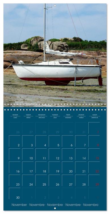Produktbild: En attendant la mar&eacute;e... (Calendrier mural carr&eacute; 2026 30x30 cm) Calendrier double avec une page pour vos prises de notes