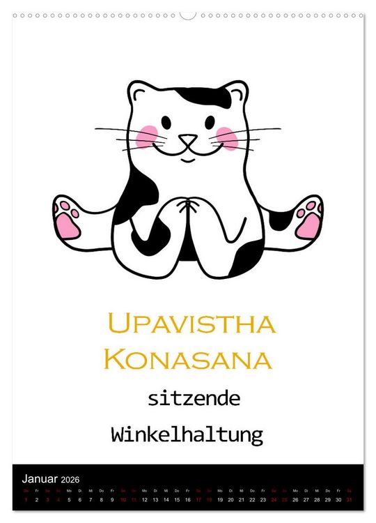 Produktbild: Yogakatzen - ganz entspannt im Hier und Jetzt (Wandkalender 2026 DIN A2 hoch), CALVENDO Monatskalender