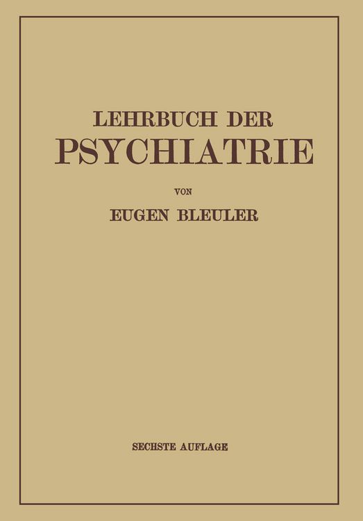 Produktbild: Lehrbuch der Psychiatrie