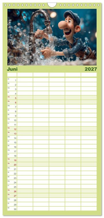 Produktbild: Familienplaner 2027 - Kaffee, Kabel, Katastrophen mit 5 Spalten (Wandkalender, 21 x 45 cm) CALVENDO
