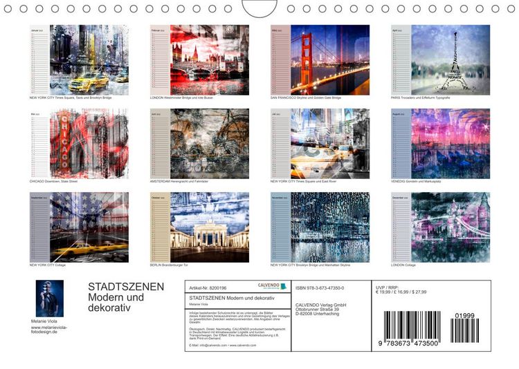 Produktbild: STADTSZENEN Modern und dekorativ (Wandkalender 2022 DIN A4 quer)