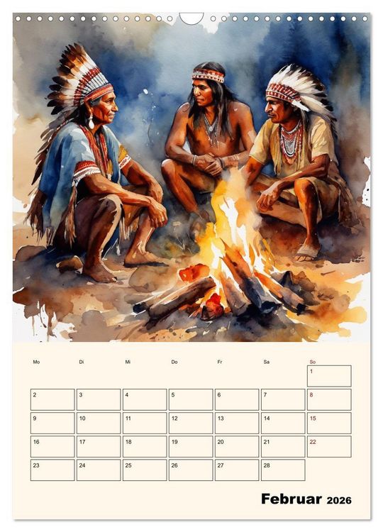 Produktbild: Indianische Kultur (Wandkalender 2026 DIN A3 hoch), CALVENDO Monatskalender