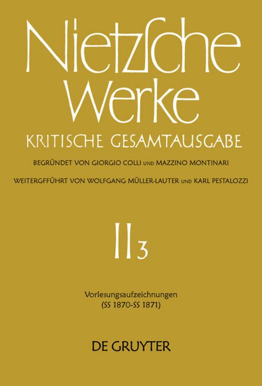 Produktbild: Vorlesungsaufzeichnungen (SS 1870 - SS 1871)