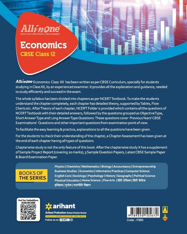 Produktbild: All In One Class 12th Economics for CBSE Exam 2024