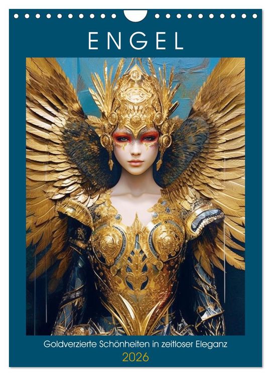 Produktbild: Engel. Goldverzierte Sch&ouml;nheiten in zeitloser Eleganz (Wandkalender 2026 DIN A4 hoch), CALVENDO Monatskalender