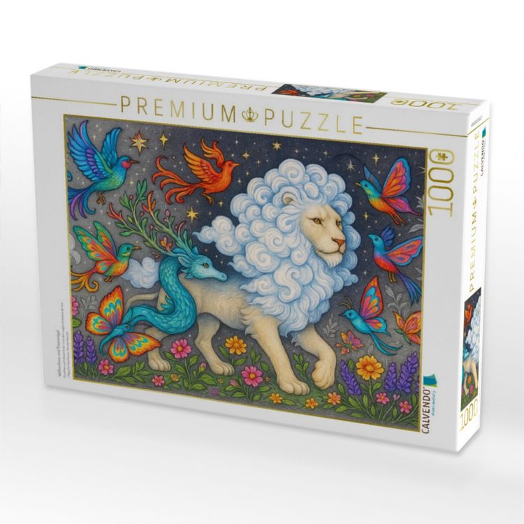 Produktbild: CALVENDO Puzzle Wolkenl&ouml;we und Traumv&ouml;gel | 1000 Teile Lege-Gr&ouml;&szlig;e 64x48cm Foto-Puzzle f&uuml;r gl&uuml;ckliche Stunden