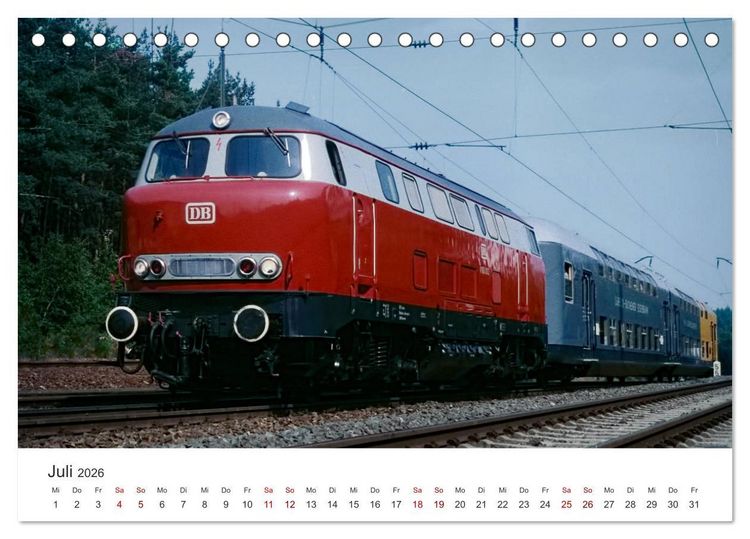 Produktbild: Deutsche Diesellokomotiven (Tischkalender 2026 DIN A5 quer), CALVENDO Monatskalender