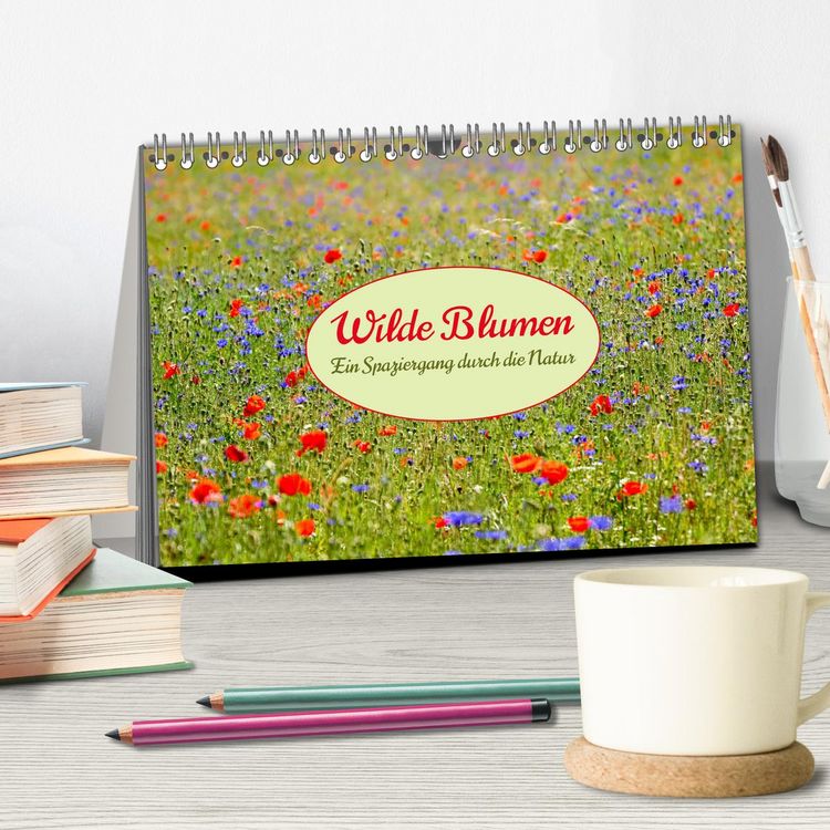 Produktbild: Wilde Blumen - ein Spaziergang durch die Natur (Tischkalender 2026 DIN A5 quer), CALVENDO Monatskalender