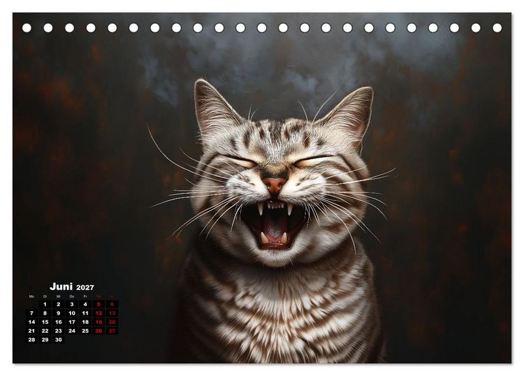 Produktbild: Auch Katzen lachen gern (Tischkalender 2027 DIN A5 quer), CALVENDO Monatskalender
