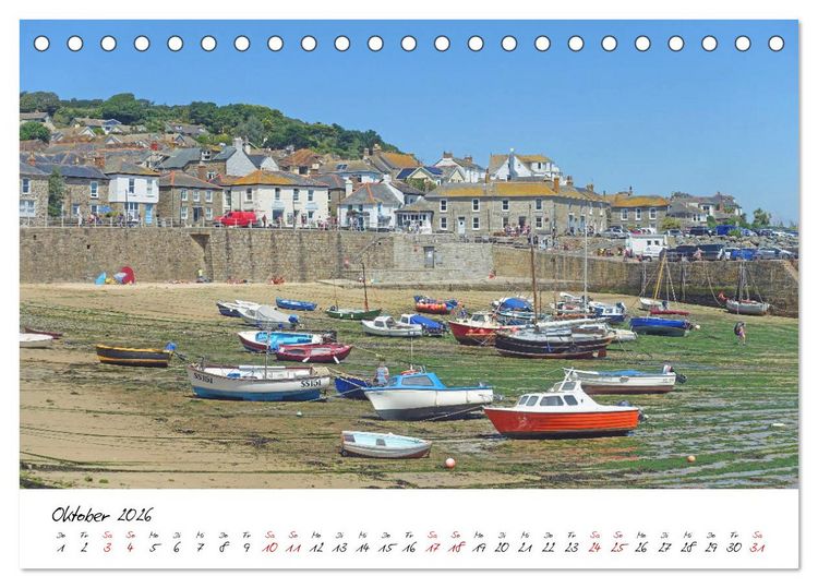 Produktbild: Cornwall. Der malerische S&uuml;dwesten Englands (Tischkalender 2026 DIN A5 quer), CALVENDO Monatskalender