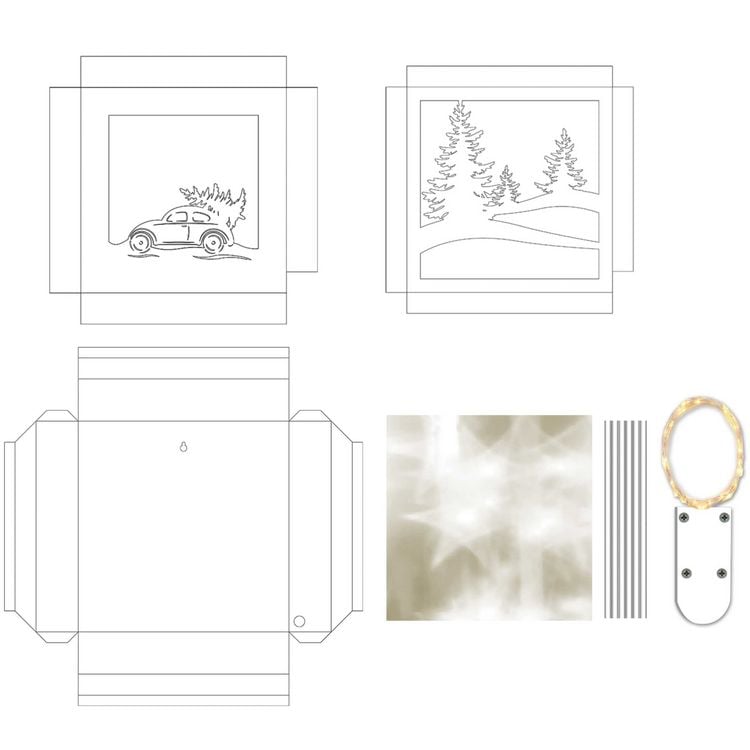 Produktbild: URSUS Shadow Box "Weihnachtsbaum"
