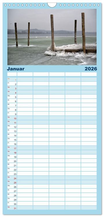 Produktbild: Familienplaner 2026 - Zauberhafter Westlicher Bodensee mit 5 Spalten (Wandkalender, 21 x 45 cm) CALVENDO