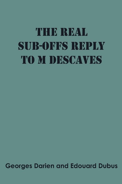 Produktbild: The real sub-offs Reply to M Descaves