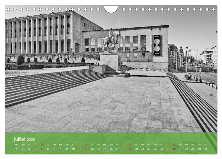 Produktbild: Bruxelles en confinement (Calendrier mural 2026 DIN A4 vertical), CALVENDO calendrier mensuel