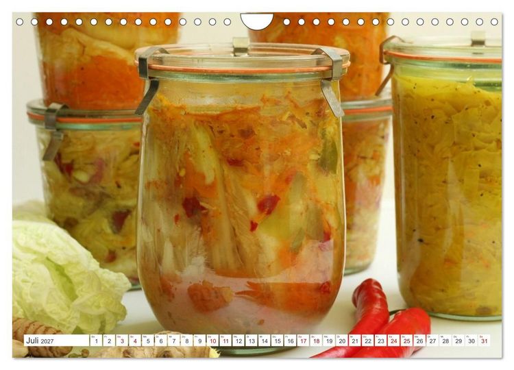 Produktbild: Fermentiertes Gem&uuml;se (Wandkalender 2027 DIN A4 quer), CALVENDO Monatskalender