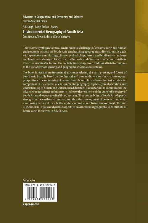 Produktbild: Environmental Geography of South Asia