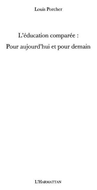 Produktbild: Education comparee : pour aujourd'hui et pour demain