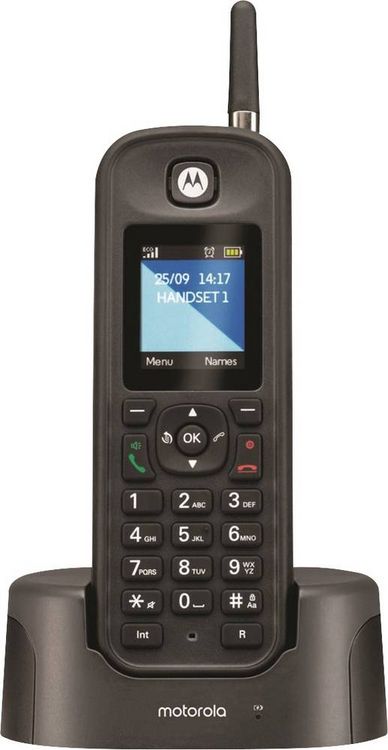 Produktbild: Motorola O201 DECT Schnurloses Telefon analog Freisprechen, Outdoor, wasserdicht, sto&szlig;fest Schwarz