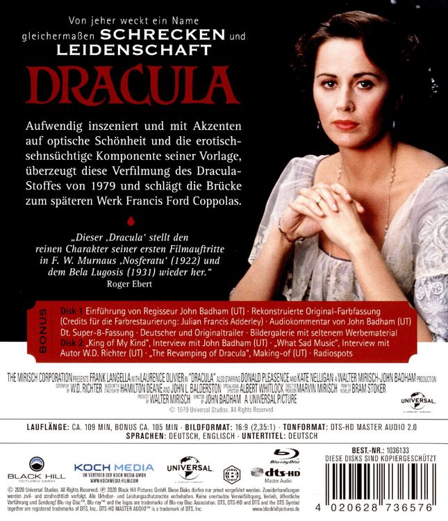 Produktbild: Dracula (1979) - Cinema Edition (+ Bonus-DVD)