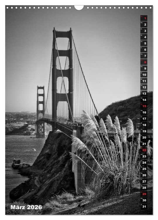 Produktbild: STADTBILDER Monochrome Momente (Wandkalender 2026 DIN A3 hoch), CALVENDO Monatskalender