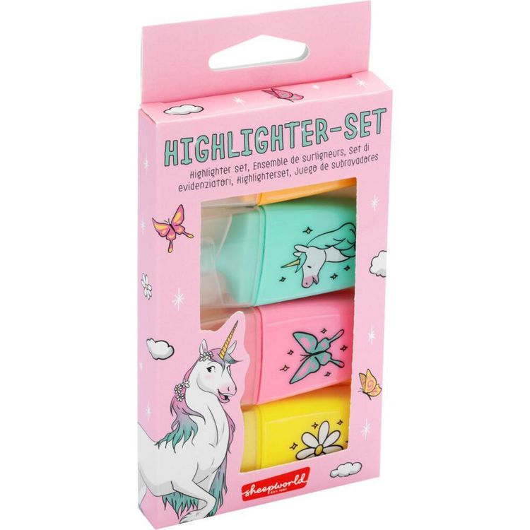 Produktbild: Highlighter-Set Motiv "Einhorn"