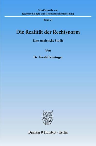 Produktbild: Die Realit&auml;t der Rechtsnorm.