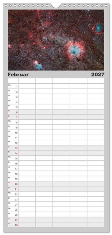 Produktbild: Familienplaner 2027 - Deepsky XVII mit 5 Spalten (Wandkalender, 21 x 45 cm) CALVENDO