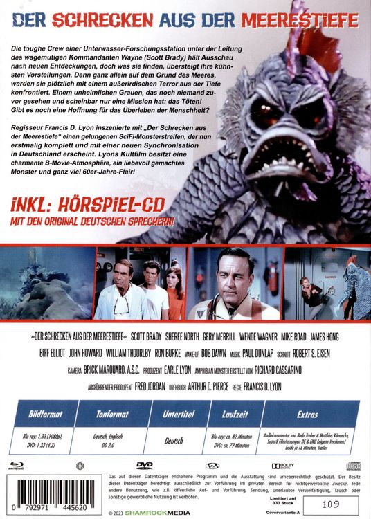 Produktbild: Der Schrecken aus der Meerestiefe - Mediabook - Cover A - 3 Disc Edition (Blu-ray+DVD+CD)