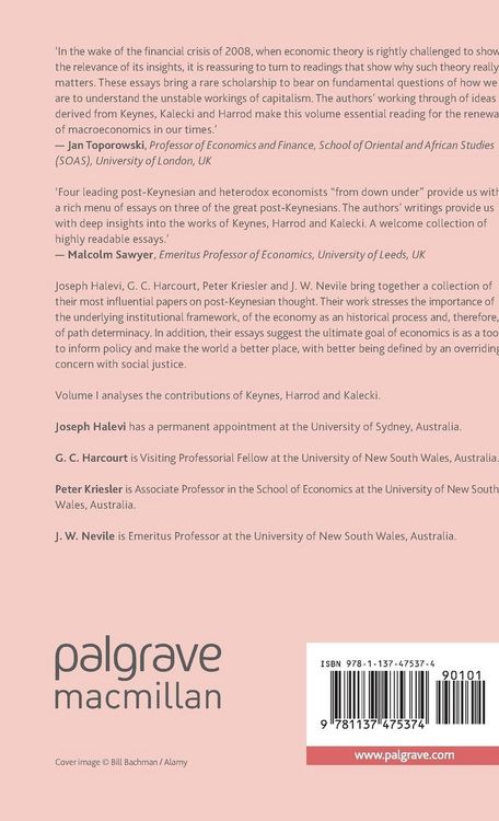 Produktbild: Post-Keynesian Essays from Down Under Volume I: Essays on Keynes, Harrod and Kalecki