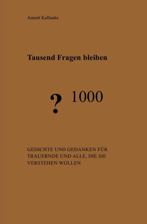 Produktbild: Tausend Fragen bleiben
