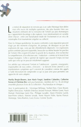 Produktbild: Les enjeux de la s&eacute;paration pour l'enfant et l'adolescent