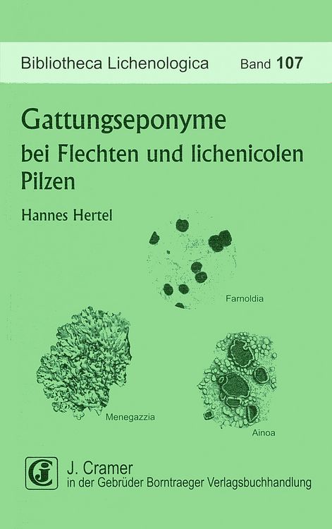 Produktbild: Gattungseponyme bei Flechten und lichenicolen Pilzen