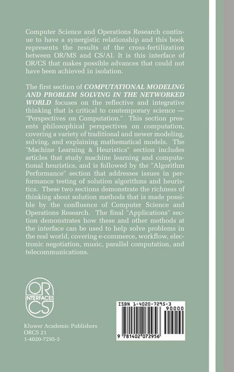Produktbild: Computational Modeling and Problem Solving in the Networked World