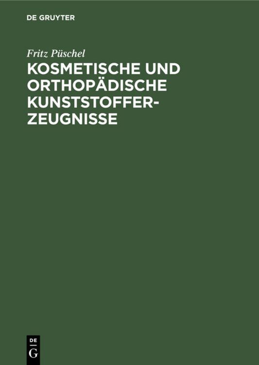 Produktbild: Kosmetische und Orthop&auml;dische Kunststofferzeugnisse