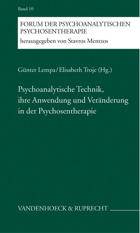 Produktbild: Psychoanalytische Technik, ihre Anwendung und Ver&auml;nderung in der Psychosentherapie