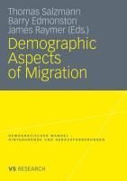 Produktbild: Demographic Aspects of Migration