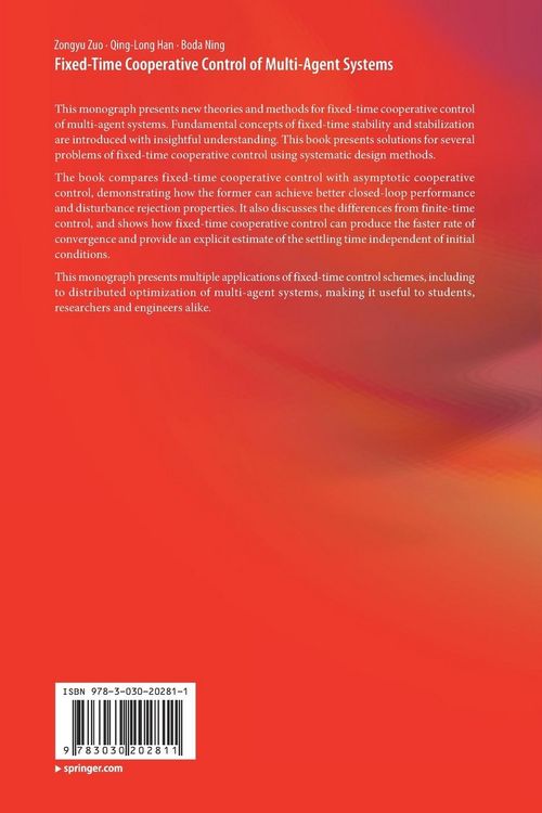 Produktbild: Fixed-Time Cooperative Control of Multi-Agent Systems