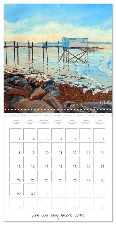 Produktbild: Mer en peinture (Calendrier mural carr&eacute; 2026 30x30 cm) Calendrier double avec une page pour vos prises de notes