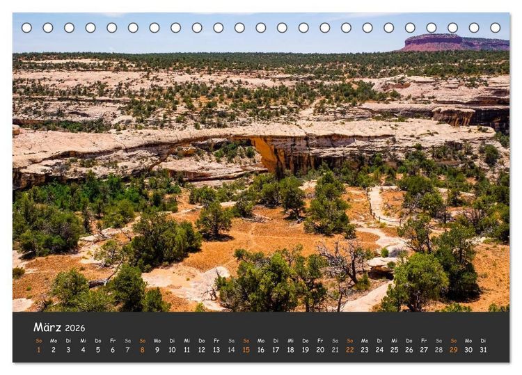Produktbild: Die Canyons der USA (Tischkalender 2026 DIN A5 quer), CALVENDO Monatskalender